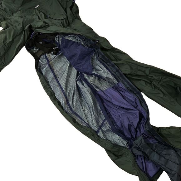 Vintage PATAGONIA Dark Green One Piece Hooded Snow / Ski Suit - Size Large Women - Picture 10 of 13